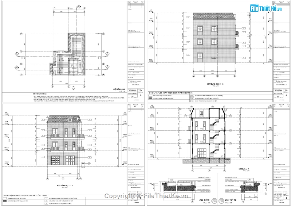 Mẫu biệt thự song lập,Thiết kế biệt thư 4 tầng,bản vẽ biệt thự song lập,cad biệt thự,biệt thự